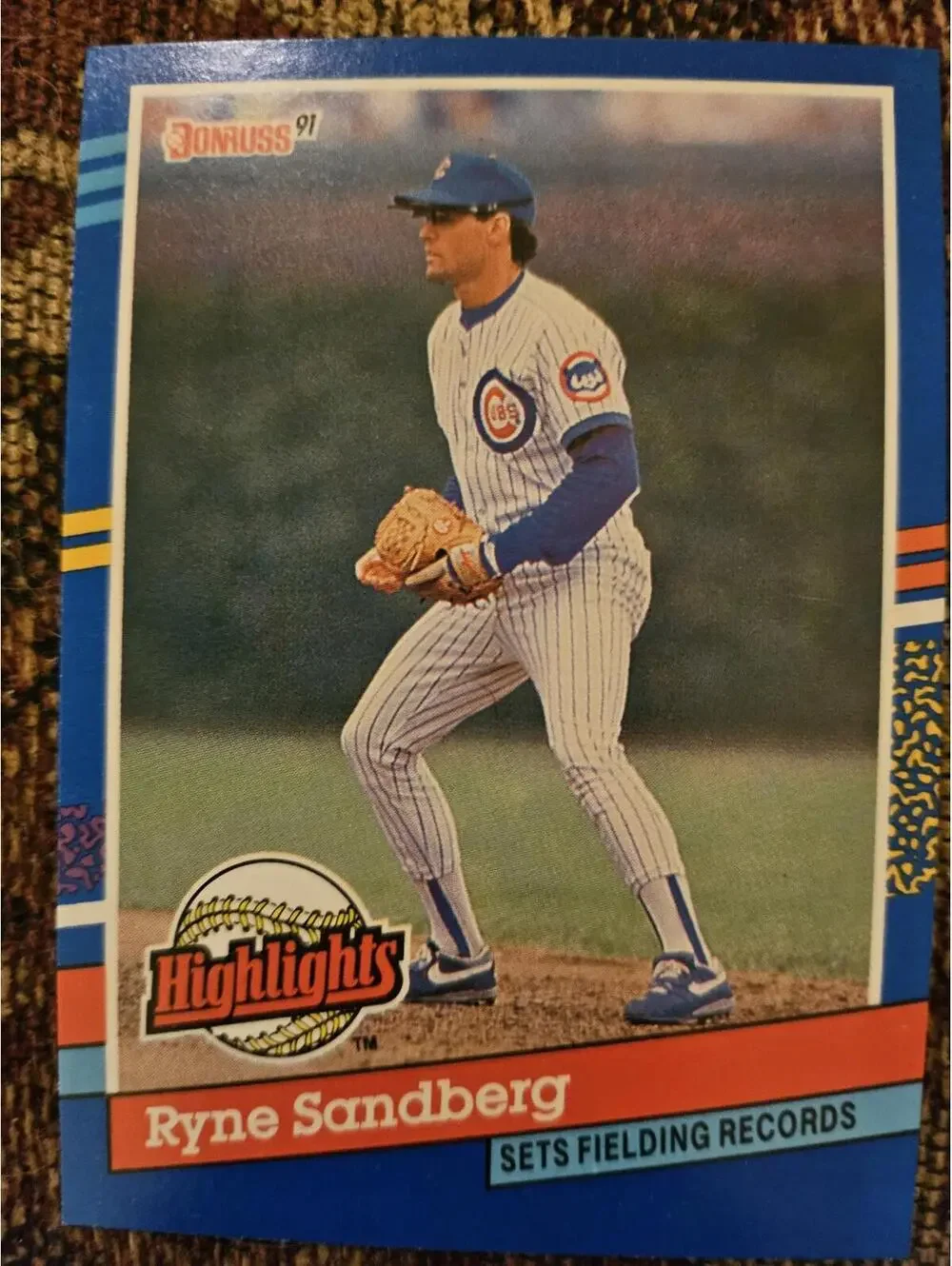 Ryne Sandberg (Rip)  HOF - 1991 Donruss Highlights Insert  #BC-7 MLB Baseball